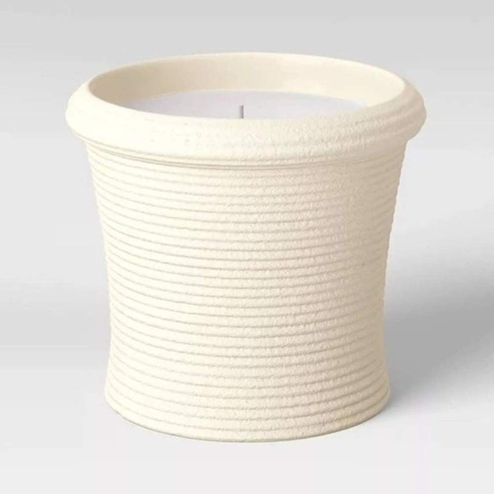 12.7oz Ceramic Ribbed Citronella Candle -‎ Threshold Studio McGee, Target 2020